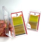 پالت مژه یونی کورن زرد نارنجی