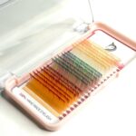 پالت مژه یونی کورن میکس سفید سبز نارنجی - Image 2